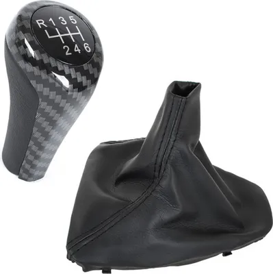 Image de Pommeau de levier de vitesse + manchette cadre 6 vitesses pour BMW Série 3 E90 E91 E92 05-12