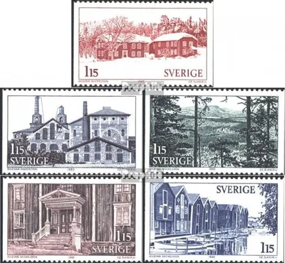 Produktbild von Briefmarken Schweden 1980 Mi 1108-1112 (kompl.Ausg.) postfrisch Hälsingland