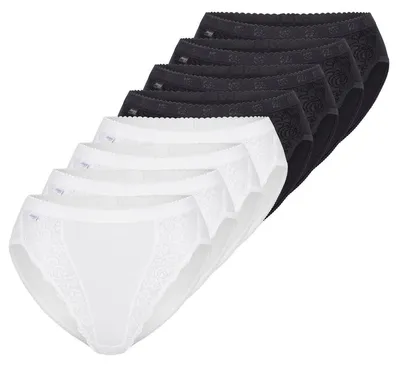 Produktbild von sloggi 8er Pack Chic Tai Slip Femininer Stil mit Spitzenakzenten, Perfekte Passform, Atmungsaktives Material