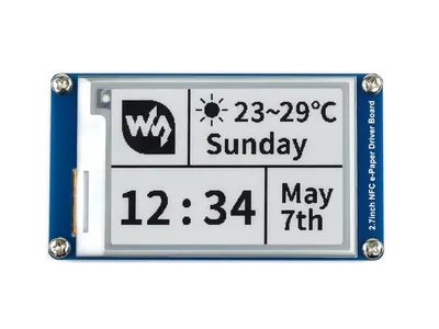 Produktbild von WaveShare 2.7inch Passive NFC-Powered E-Paper Module, No Battery