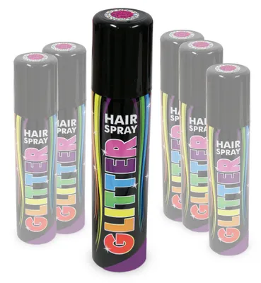 Produktbild von Haarspray Glitter in verschiedenen Farben buntes Haarspray mit Glitzer Haarschmuck farbig (Pink)