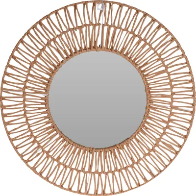Produktbild von Lustro okrągłe ozdobne z geometryczną ramą, Ø 60 cm