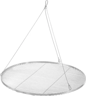 Immagine prodotto di BBQ-Toro griglia in acciaio inox rotonda Ø 90 cm, griglia per barbecue con sospensione a corda, griglia sospesa