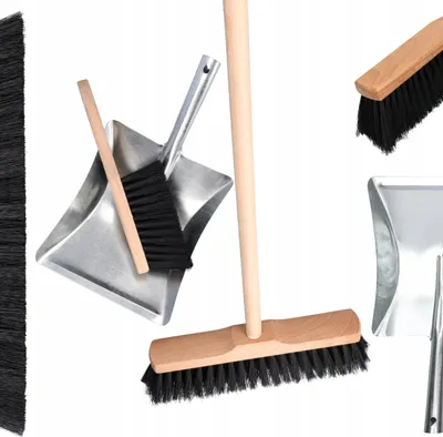 Obrázek produktu pro Sada 30 cm zametač + lopatka na prach + kovový kartáč