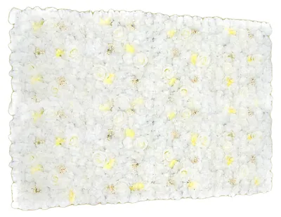 Produktbild von Künstliche Blumenwandpaneele, langlebiges Design, einfache Installation, Weiß, M