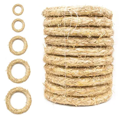 Produktbild von Set aus 10 Strohringen Ø 30 cm zur Dekoration