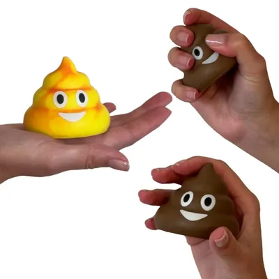 Produktbild von 3er-Set Poop-Emoji Quetschspielzeug - Normal - Squishy - Farbwechsel