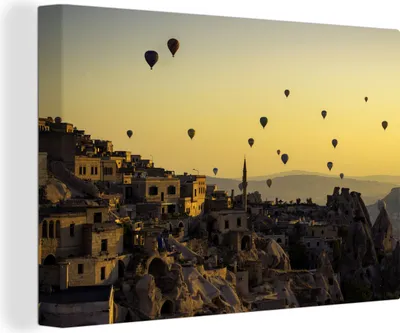 Produktbild von OneMillionCanvasses® - Leinwandbilder - 140x90 cm, Ballone über der Türkei, Wandbilder Kunstdruck Wanddekoration