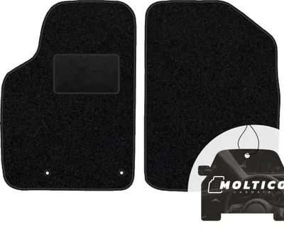 Produktbild von moto-MOLTICO Vorne Fußmatten Auto Velours Autoteppiche Schwarz Automatten Set 2-teilig passend für Peugeot Partner 1 Citroen Berlingo 1 1998-2007