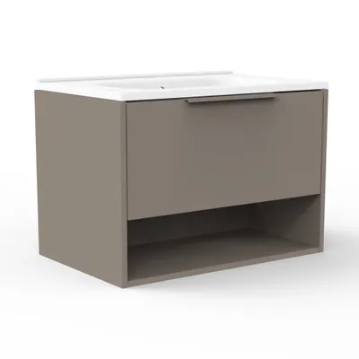 Produktbild von Fackelmann B.PARIS Badmöbel Set 2-teilig, Unterschrank, Gussmarmor Waschbecken