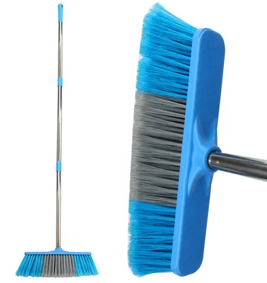Image de Brosse de nettoyage pour l'extérieur, avec manche long et poils rigides, idéale pour le jardin
