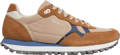Zdjęcie produktu dla Buty sportowe Pepe Jeans Brit-on Prints, brązowe, rozmiar 40 (EU), męskie, brązowe, rozmiar 40 (EU)