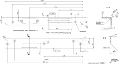 Produktbild von KFV Winkel-Schließblech Dl Nr.15-3E hell verz.
