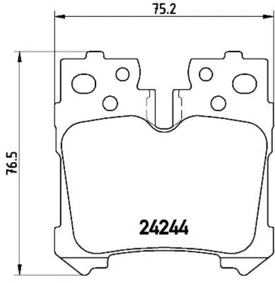 Produktbild von BREMBO Bremsbeläge Satz Hinten für LEXUS LS (UVF4, USF4) P 83 076