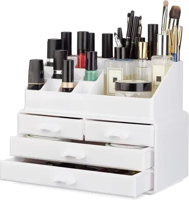 Produktbild von Kosmetik Organizer 20 Fächer Acryl Weiß