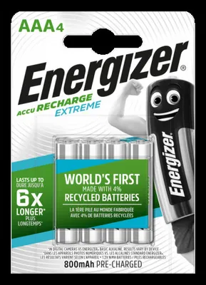 Produktbild von Wiederaufladbare Batterien Energizer AAA - 800 mAh EXTREME - 4 St.