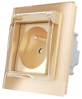Produktbild von Livolo Wandsteckdose IP44 230V 16A Gold