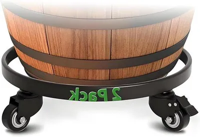 Produktbild von Schwarzer Pflanzenwagen 36 cm runder Trolley