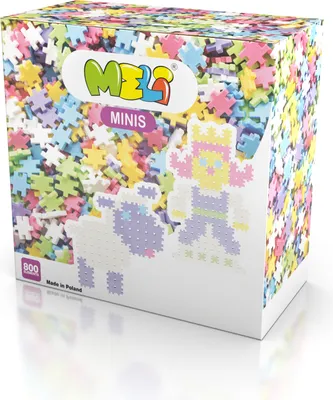 Obrázok produktu pre Stavebné kocky Meli Minis Pastel 800 Plastové stavebné kocky