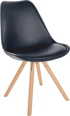 Produktbild von Stuhl HLO-CP99 Kunstleder Rund schwarz