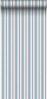 Obrázek produktu pro Sanders & Sanders tapeta pruhy modrá a šedá 53 cm x 10,05 m