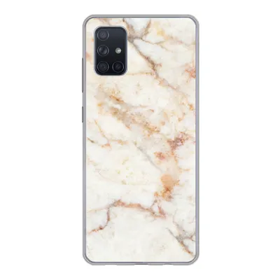 Produktbild von MuchoWow® Handyhülle Schutzhülle Hülle für Samsung Galaxy A71 Marmor - Braun - Luxus Silikon Softcase Handy Hülle - Kartenbesitzer