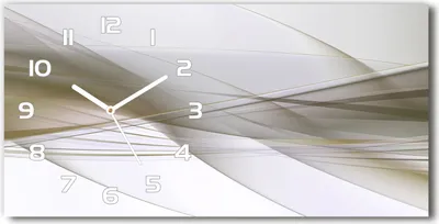 Produktbild von Wanduhr aus Glas – 60x30 cm - Glasbild - Glasuhr - Gehärtetes Glas - weisse-zeiger - Abstraktion
