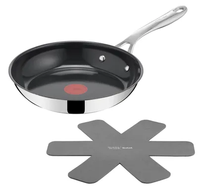 Produktbild von Tefal Jamie Oliver H880S234, Rund, Allzweckpfanne, Schwarz, Edelstahl, Keramik, 250 °C, Edelstahl