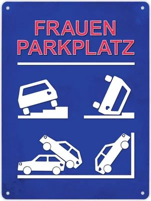 Produktbild von Metallschild XL mit Frauenparkplatz Motiv Schild Blechschild Aluminiumschild
