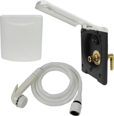 Image de ABL eau prise extérieure douche + interrupteur garniture de douche Gardena raccordement blanc
