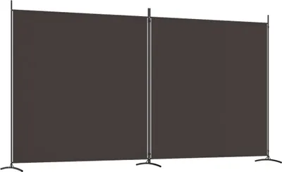 Zdjęcie produktu dla vidaXL 2-cz. Paravent brązowy 348x180 cm tkanina