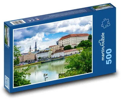 Obrázek produktu pro Puzzle 500 Panorama města Linec - martinpuzzle