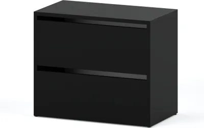 Image de Armoire à chaussures pour l'entrée | Étagère à chaussures modulaire | Armoire avec espace de rangement pour les chaussures | Banc à chaussures avec l'abattant | Commode à chaussures noir mat