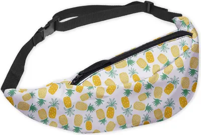 Produktbild von Modische Gürteltasche Sporttasche Bauchtasche mit Reissverschluss Hüfttasche Ananas