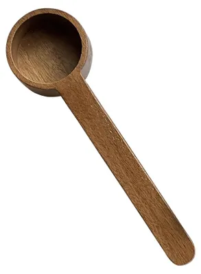 Immagine prodotto di LAYBA, misurino in legno di noce, capacità 25 ml, misurino in legno per caffè, tè, spezie, polveri, pasticceria e cucina, utile accessorio decorativo per la cucina