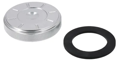 Image de Bouchon de réservoir CNC moleté, conception étoile, argent - pour Simson S50, S51, SR50, SR80, KR51 Schwalbe, SR4 Bird Series