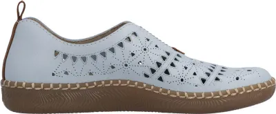 Imagen del producto de Zapatos de mujer Rieker: zapatos de vestir, mocasines, pantuflas, color azul, para uso diario