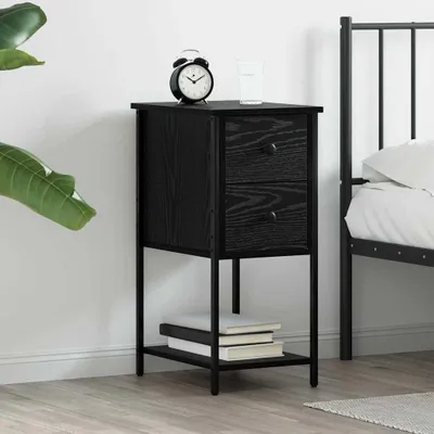 Produktbild von vidaXL Nachttisch Schwarze Eiche 32 x 42 x 70 cm Holzwerkstoff