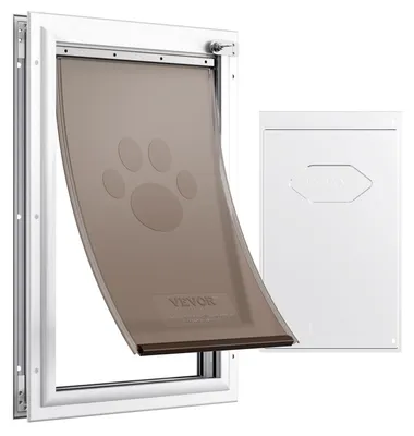 Produktbild von VEVOR Haustierklappe Hundeklappe aus Aluminiumrahmen mit Schloss & Klappensystem