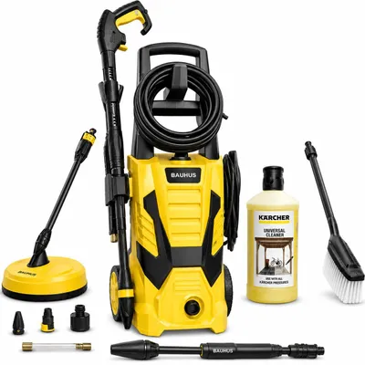Zdjęcie produktu dla Bauhus Myjka Ciśnieniowa 2200W Wysokociśnieniowa do Auta Tarasu Kostki 165 bar + Płyn Karcher