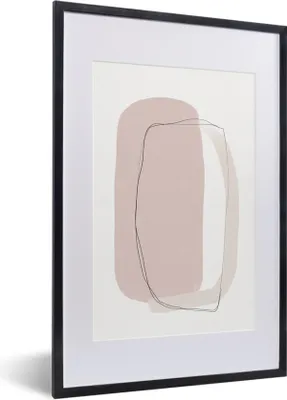 Produktbild von MuchoWow® Gerahmtes Poster Pastell - Abstrakt - Design 40x60 cm - Poster mit Schwarzem Bilderrahmen Wandposter Rahmen Foto Bilder - Poster in Rahmen