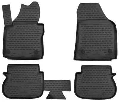 Produktbild von WALSER XTR Gummi Fussmatten Auto für VW Caddy Life 2004 - 2015, 100% passgenaue Auto Fußmatten, robuste Universal Fußmatte Auto, Gummimatten Auto, Auto Fussmatten Gummi, Auto Gummimatten