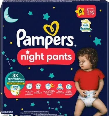 Produktbild von Pampers Baby Pants night Baby Dry Gr. 6 (15+ kg), 30 St