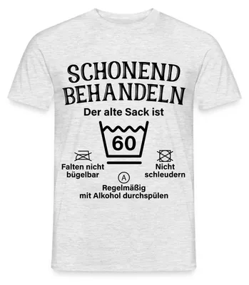 Produktbild von Spreadshirt 60. Geburtstag | Der Alte Sack Ist 60 Männer T-Shirt, XXL, Grau meliert