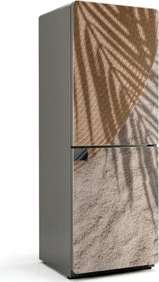 Zdjęcie produktu dla Cień palmy na piasku - Magnetyczna okładka na lodówkę - magnetyczna okładka na lodówkę - magnes na lodówkę - samoprzylepna tablica magnetyczna - folia magnetyczna na drzwi lodówki - 70x190 cm