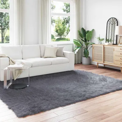 Image de Tapis en Fourrure artificielle vidaXL TAFALLA, anthracite, 200 x 280 cm