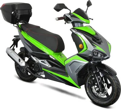 Produktbild von Motorroller Striker 50ccm 45 km/h Euro 5, grün mit Top Case, GT Union