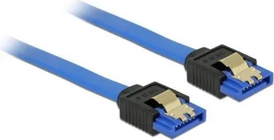 Obrázek produktu pro DeLOCK 84978, 0,3 m, SATA III, SATA 7-pin, SATA 7-pin, Samec/samec, Černá, Modrá