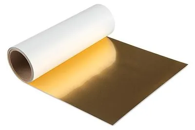 Produktbild von Plottermarie Plotterfolie Puff Folie mit 3D-Puff-Effekt – Plotterfolie für Textildruck, Hoodies, Sweatshirts, 3D-Effekt, Baumwolle & Polyester 100 x 50 cm-115 Gold