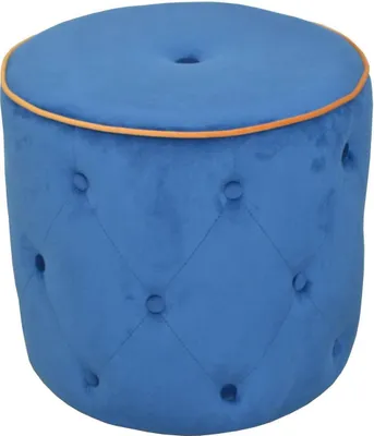 Produktbild von Hocker Sitzhocker Sitzpouf Pouf Fußhocker in Azurblau